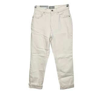 Everlane The Original Cheeky Crop Jeans Ecru Womens 26 High Rise Straight Fit
